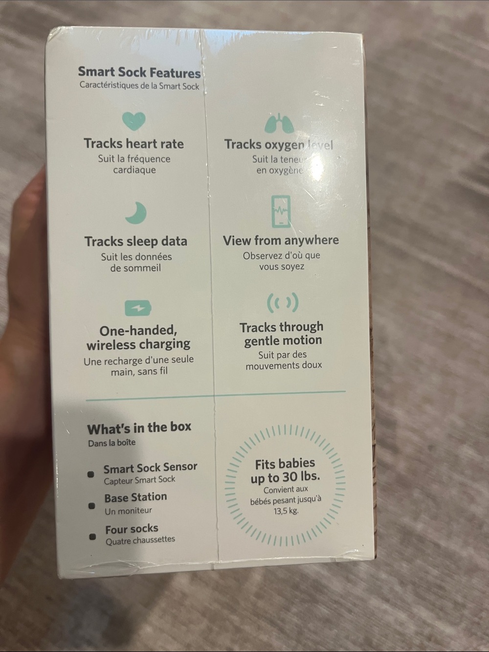 UNOPENED Owlet Smart Sock 3rd Generation Baby Monitor - Mint Green - Picture 6 of 6